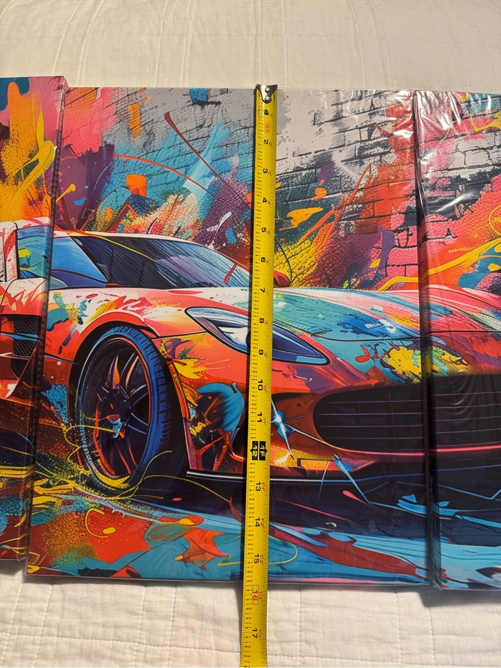 Graffiti Race Car Canvas Wall Art